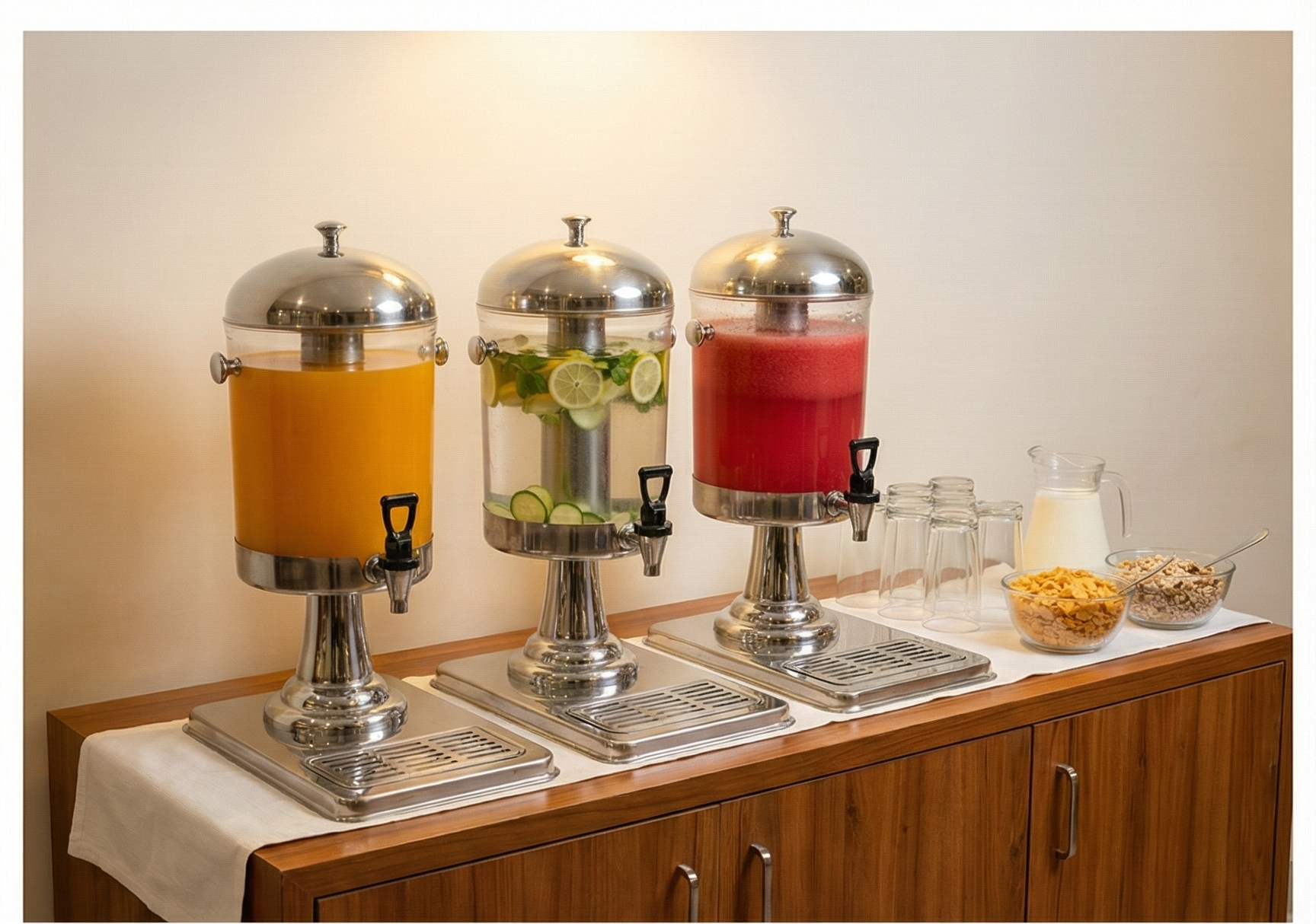 Breakfast juice station